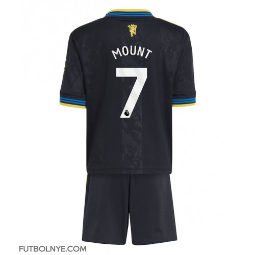 Camiseta Manchester United Mason Mount #7 Tercera Equipación para niños 2025-26 manga corta (+ pantalones cortos)